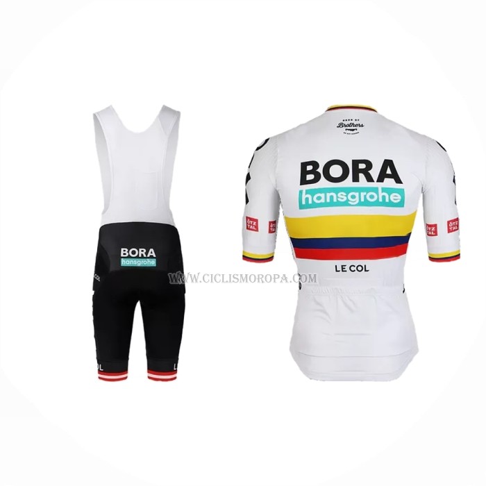 2022 Ropa Ciclismo Bora-hansgrone Amarillo Azul Rojo Mangas Cortas y Culotte Corto